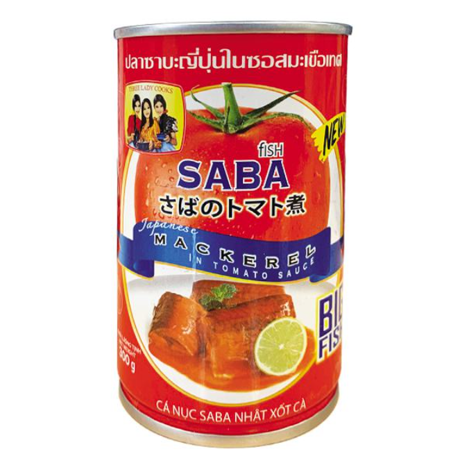 (hộp lớn 290g) Cá hộp Ba cô gái / 3 cô gái Thái Lan, cá nục Saba Nhật, lon 290g.