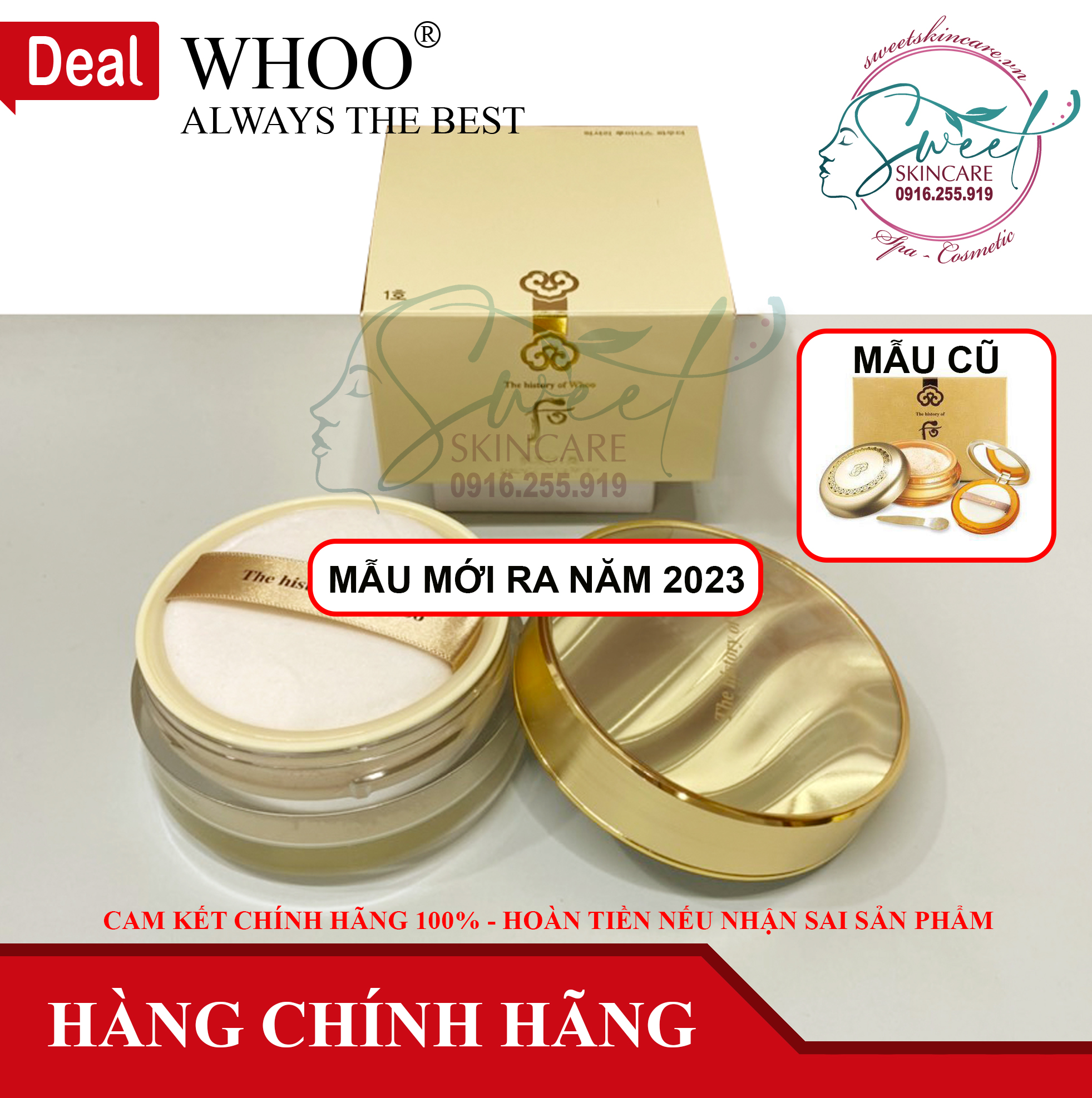 Phấn phủ dạng bột whoo gongjinhyang mi jewelry powder 28gr - chống nắng, che khuyết điểm tốt