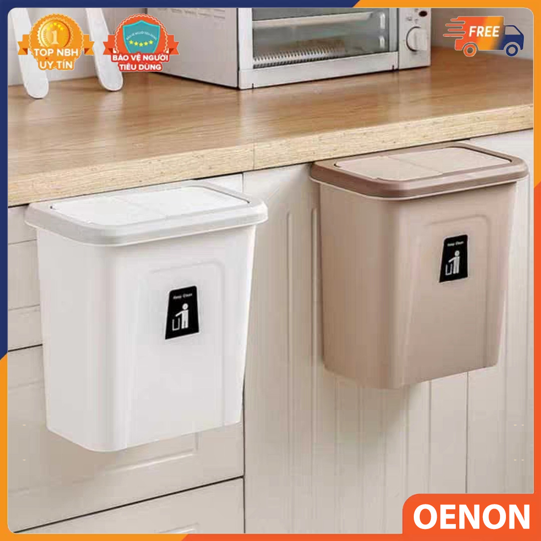 Thùng rác thông minh - thùng rác có nắp đa năng treo tủ bếp , sau ghế ô tô tiện dụng