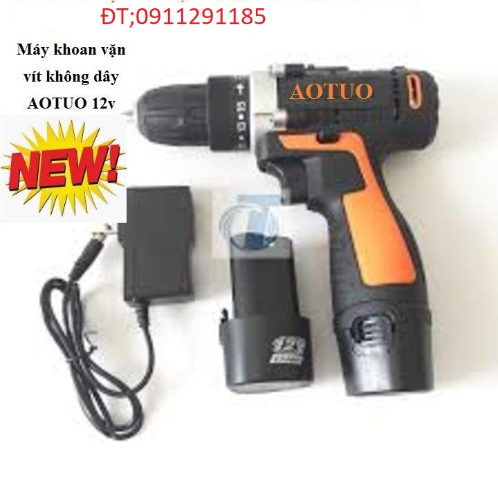 Khoan pin 12v Aotuo, máy khoan mạnh mẽ, bảo hành uy tín 1 đổi 1 - auto 12v