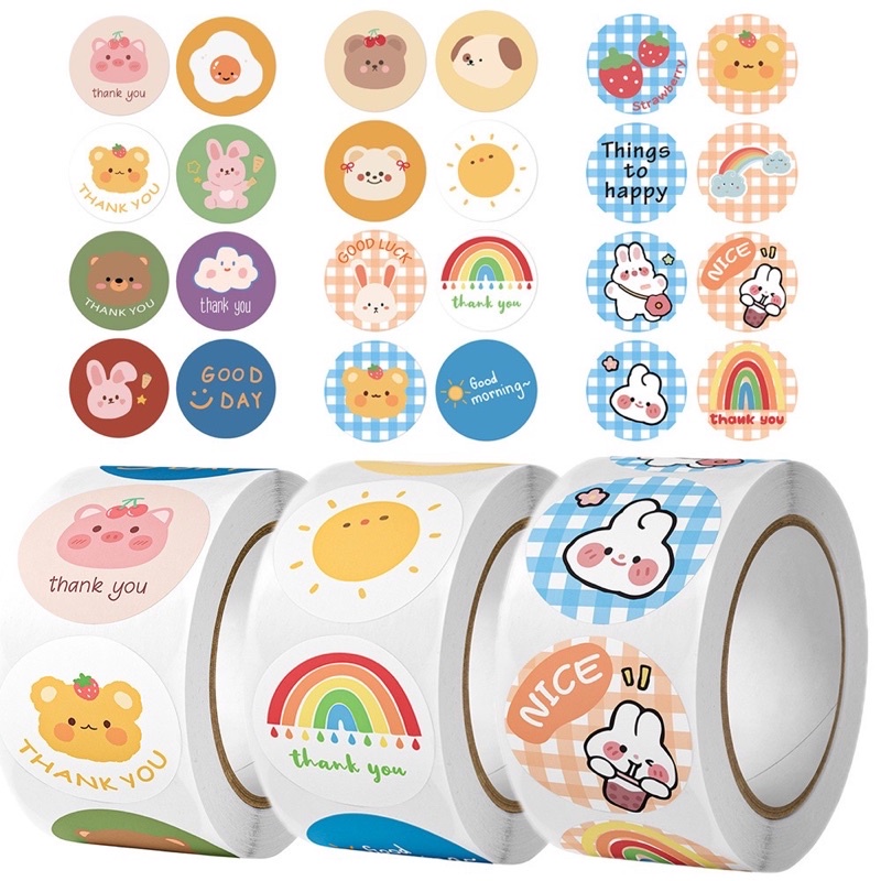 HCM Combo 500 Tem Thank You - Sticker Cám ơn niêm phong hàng