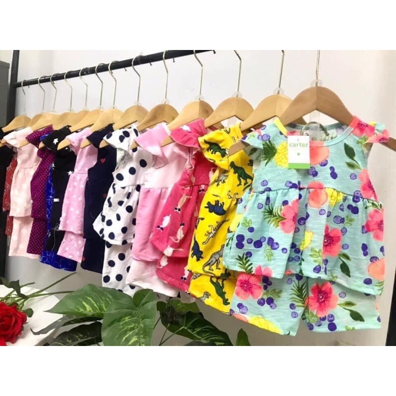 HOT | BỘ CÁNH TIÊN VẠT BABYDOLL CHẤT COTTON NHIỀU HOẠ TIẾT CHO BÉ 7-17KG | VIDEO THẬT | KISS PLAZA