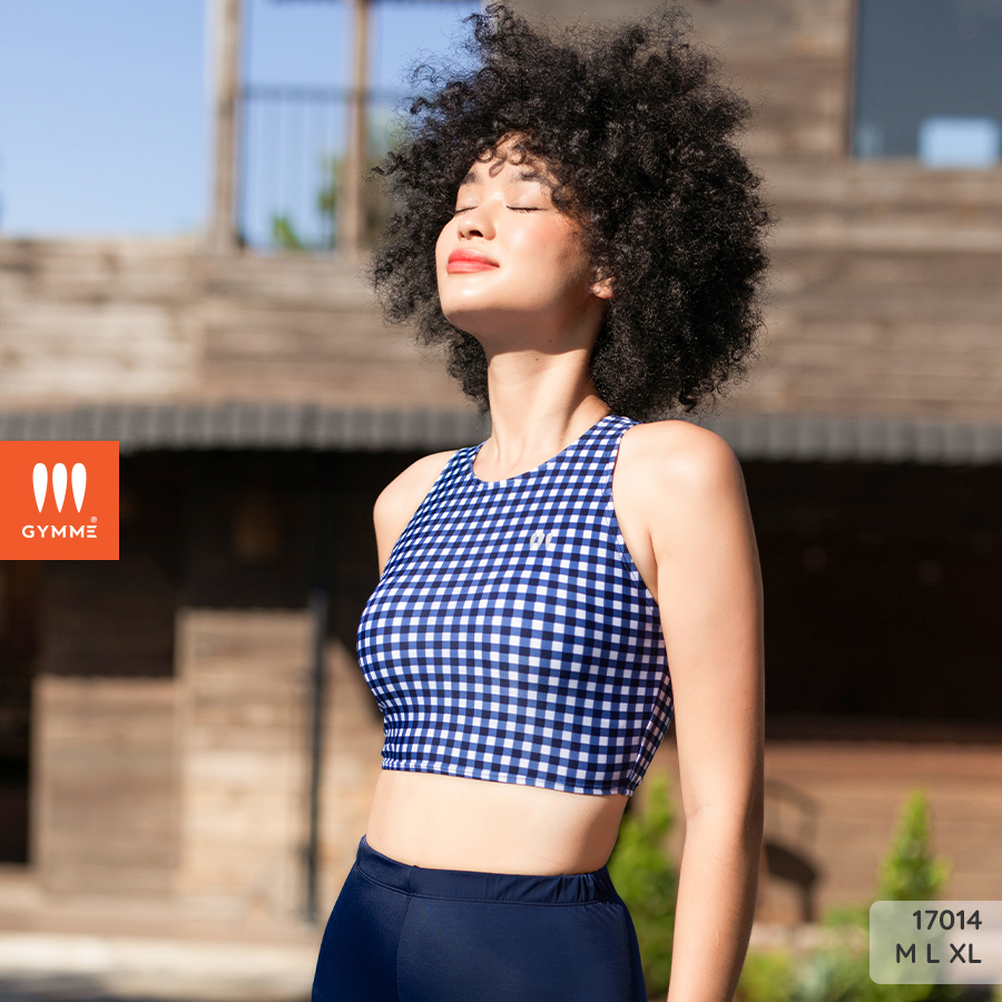 Áo bơi đi biển croptop gymme lưng đan dây gymme - 17014