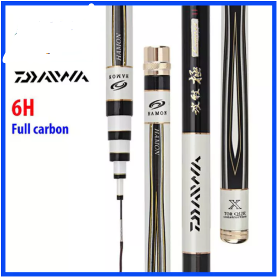 Cần Câu Tay 6H Daiwa Hamon Full carbon siêu nhẹ đủ size: 3m6 4m5 5m4 6m3 cần câu tay tốt , can cau ca gia re daiwa 3m6