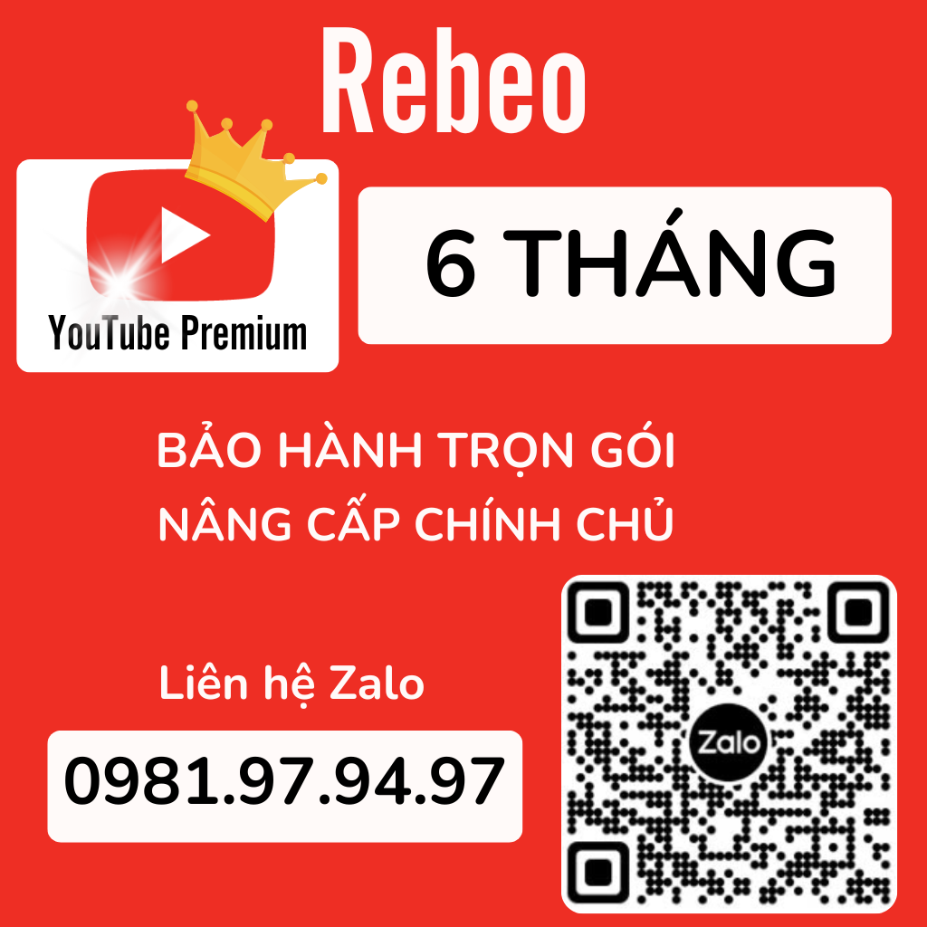 YouTube Premium Upgrade 6 Months - REBEO shop