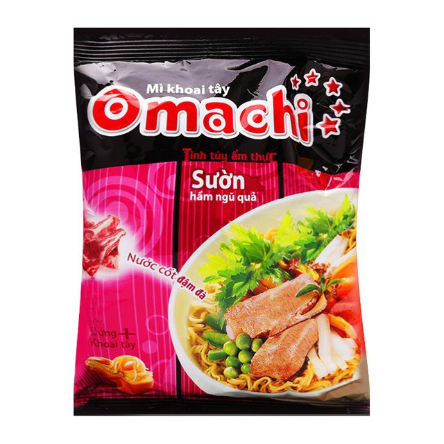 Combo 5 gói mì omachi khoai tây sườn hầm ngũ quả