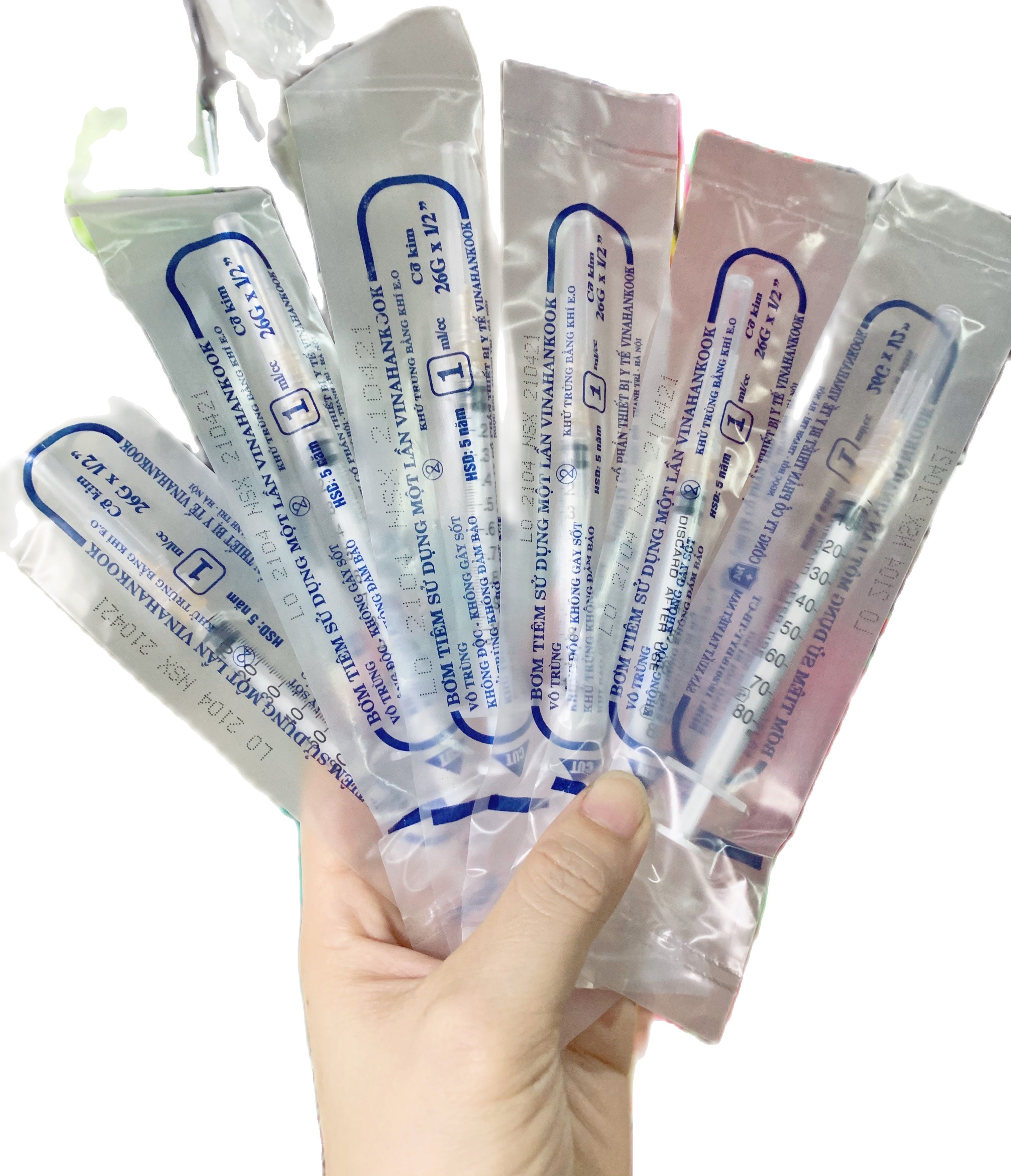 Combo 10 Syringe nhựa tiệt trùng 1cc - 3cc - 5cc - 10cc , Bơm kim tiêm xilanh syrange