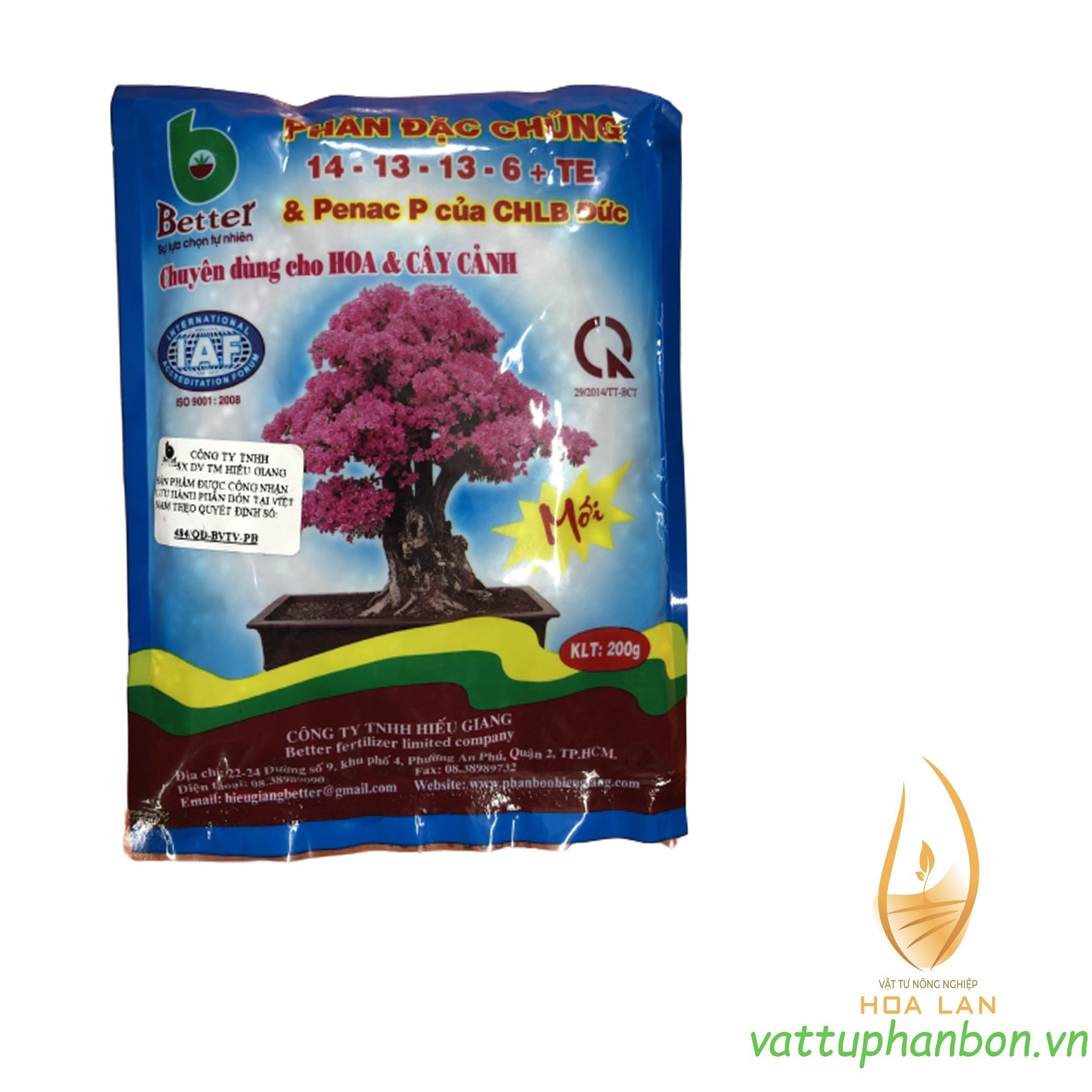 Phân bón npk better 14-13-13+6s+te - #107a# 200g