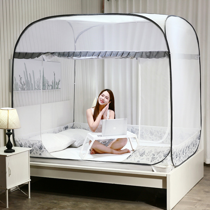 ( XẢ KHO BÁN LỖ )Màn Ngủ Kiểu Mới- Màn Chụp Đa Năng Gấp Gọn Chống Muỗi KT:1m6- Mùng Gấp Gọn Phù Hợp Với Mọi Gia Đình- Chất Liệu, Vải Tuyn, Khung Thép- Đẹp Độ Bền Cao- Dễ Dàng Mở Và Xếp Gọn