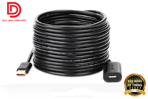 Cáp nối dài USB 2.0 15M Ugreen 10323 mạ vàng, IC khuếch đại