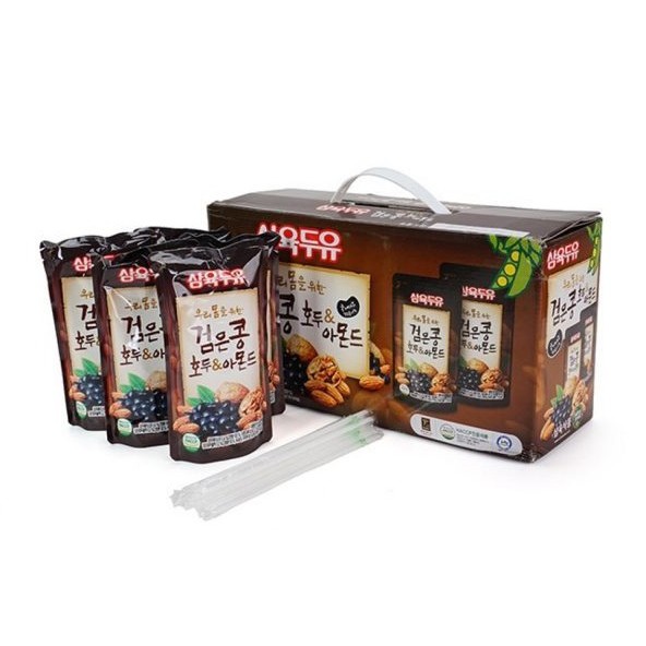 Thùng 20 túi Sữa Đậu Đen, Óc Chó, Hạnh Nhân Sahmyook Foods (190ml/1 túi)
