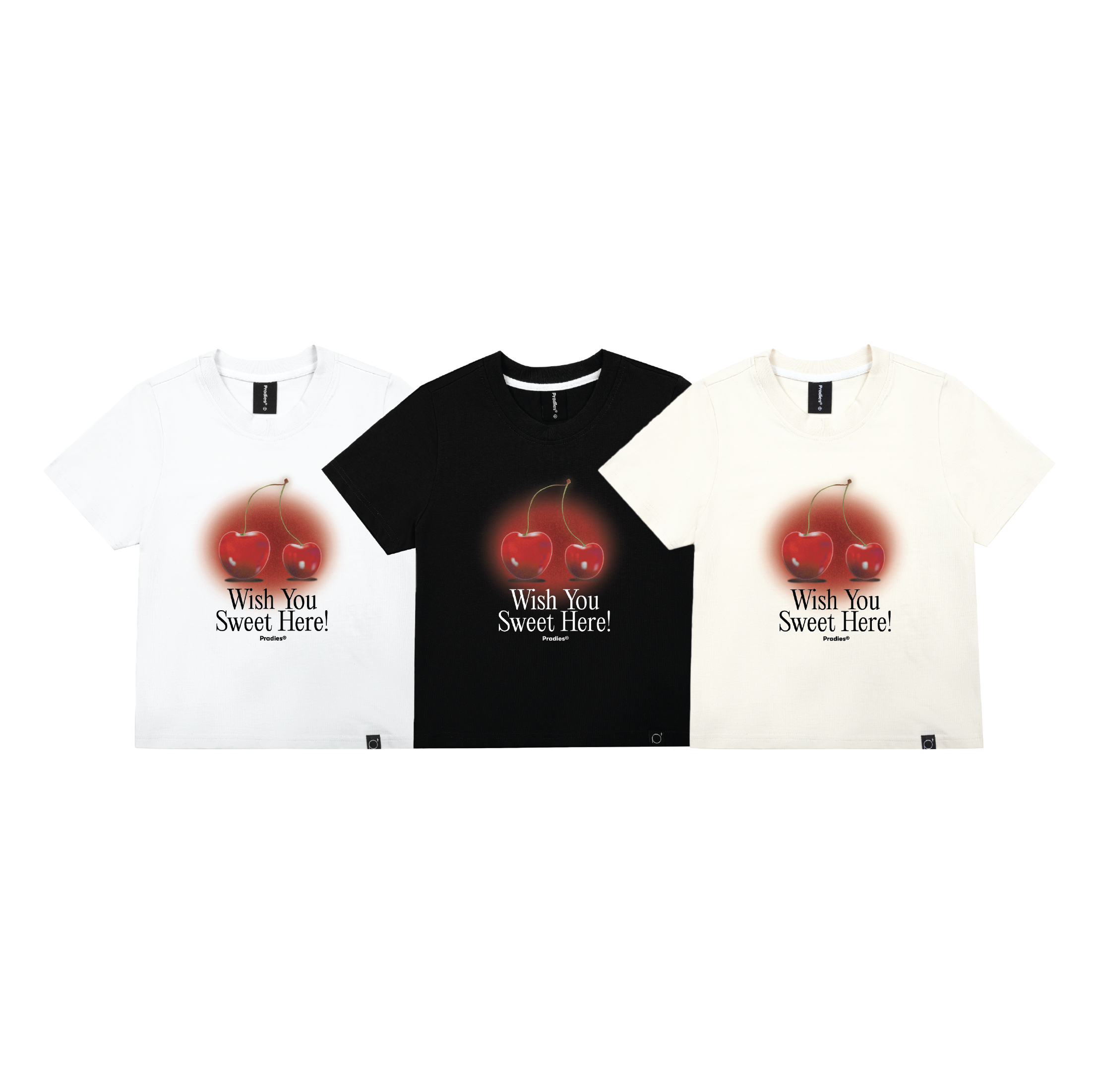 Áo thun nữ baby tee pradies cherries