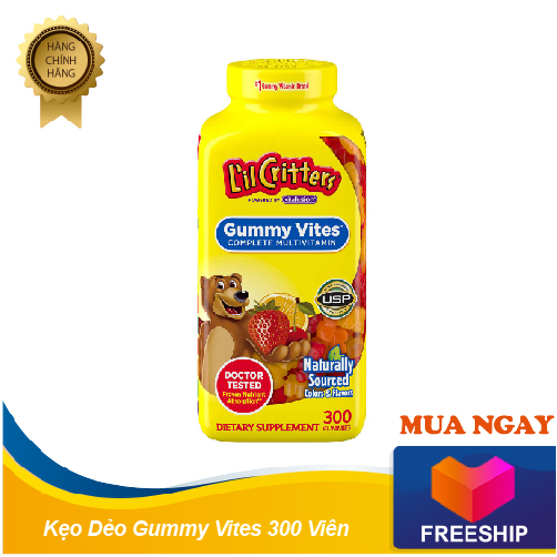 Kẹo bổ sung Vitamin Gummy Vites 300 viên cho bé của Mỹ