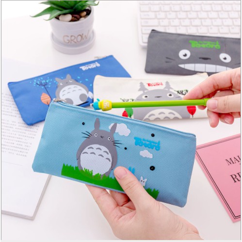 Túi đựng bút vải oxford hình mèo Totoro