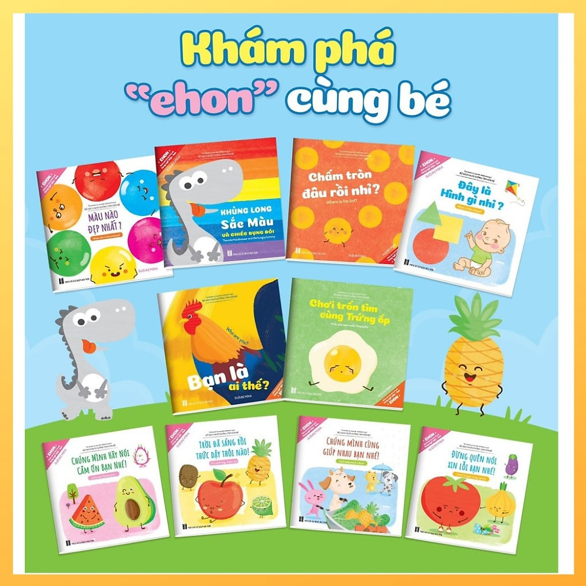 Sách ehon- song ngữ việt anh cho bé từ 0-6 tuổi - ehon nhật bản nuôi dưỡng tâm hồn bé - có file nghe