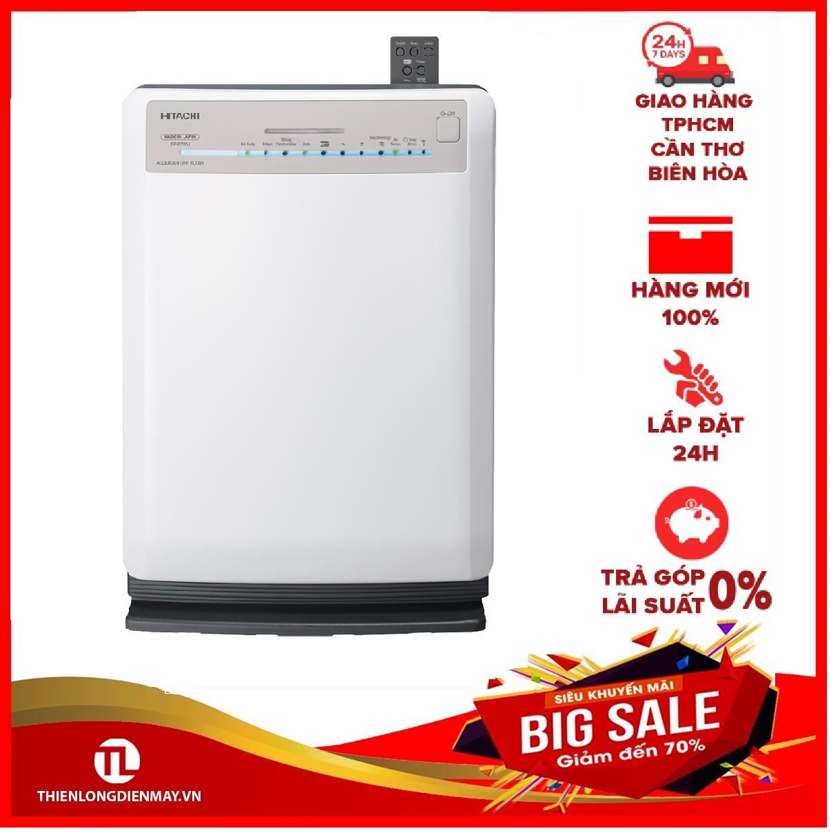 Máy lọc không khí hitachi ep-pz50j 240 - trả góp 0% - giao toàn quốc - ngoài hcm tính phí