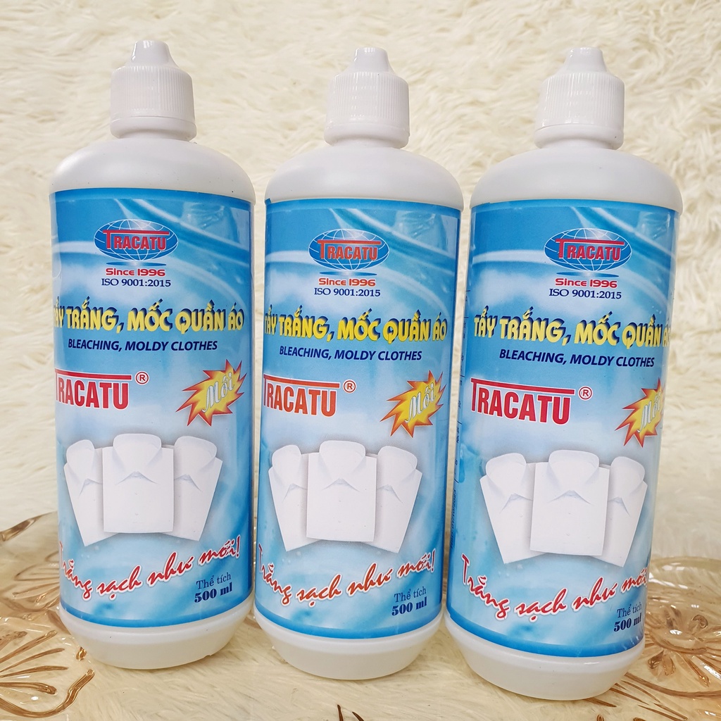 Nước tẩy trắng quần áo mốc ố tracatu 500ml an toàn da tay