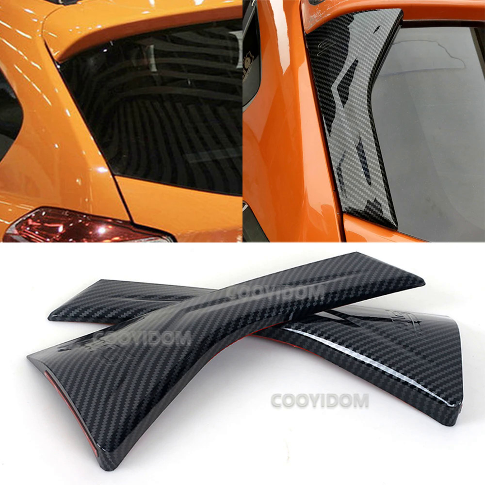 Xe cả hai bên cửa sổ phía sau Spoiler tam giác Bìa Sticker TRIM ABS sợi Carbon cho Subaru XV 2012-2016
