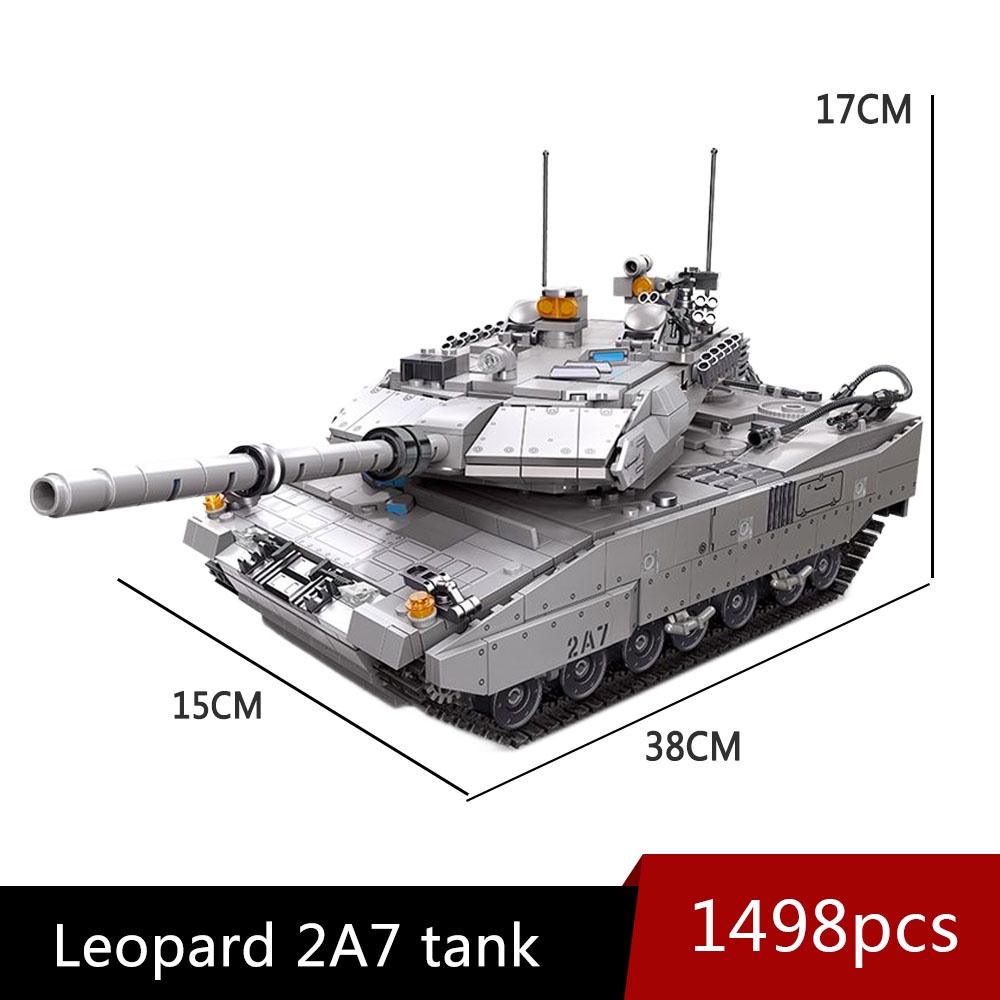 Đồ chơi lắp ráp 61036 xếp hình xe tank Leopard 2A7 quân đội xếp hình Jiestar 1498 mảnh