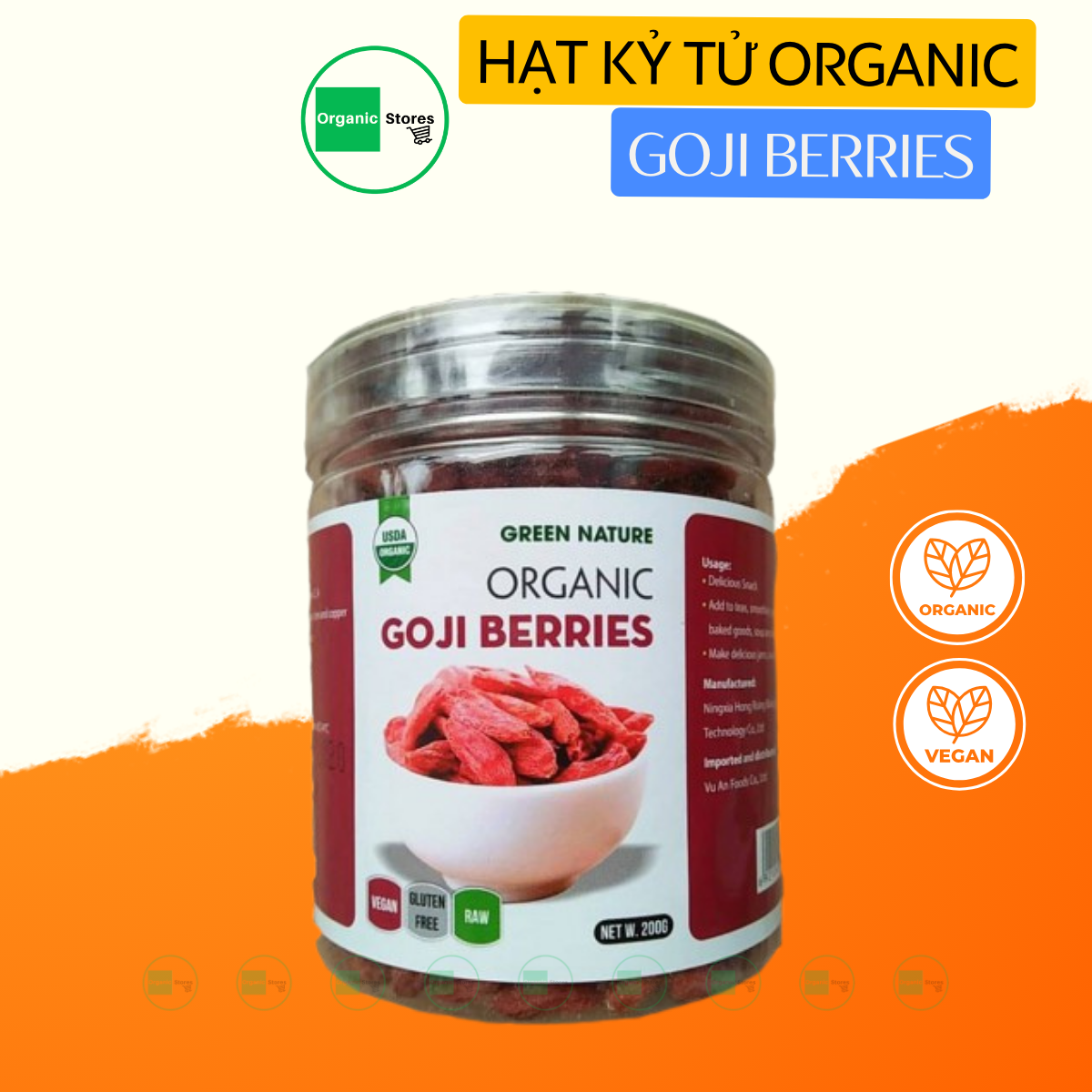 Kỷ tử hữu cơ Goji Berry Organic 200gr