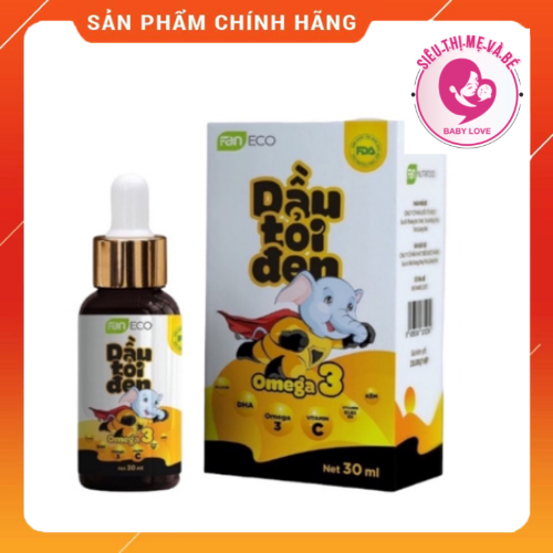 Dầu tỏi đen Omega3 - Faneco bé hết hosổ mũikhò khè chai 30ml