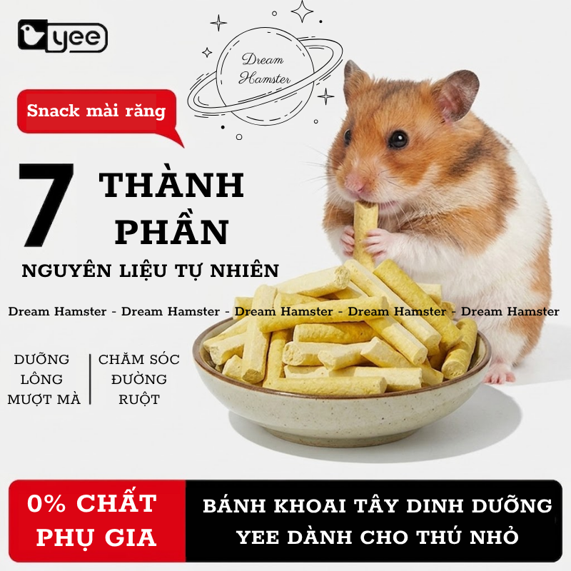 Bánh Khoai tây dinh dưỡng, hỗ trợ mài răng Yee dành cho thú nhỏ như vẹt, hamster