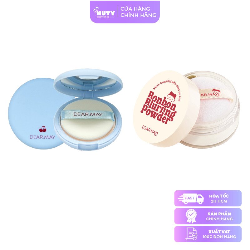 Phấn Phủ Kiềm Dầu Dear May Bonbon Blurring Powder, California Cherry