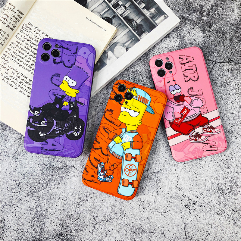 Ốp lưng iphone cạnh vuông Simpson BVC 6/6plus/6s/6splus/7/7plus/8/8plus/x/xr/xs/11/12/pro/promax BVC60