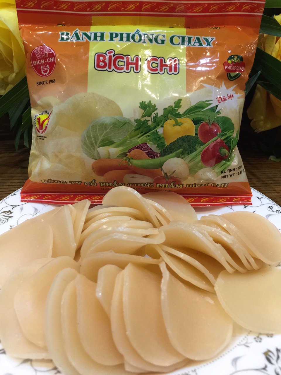Bánh phồng chay bích chi