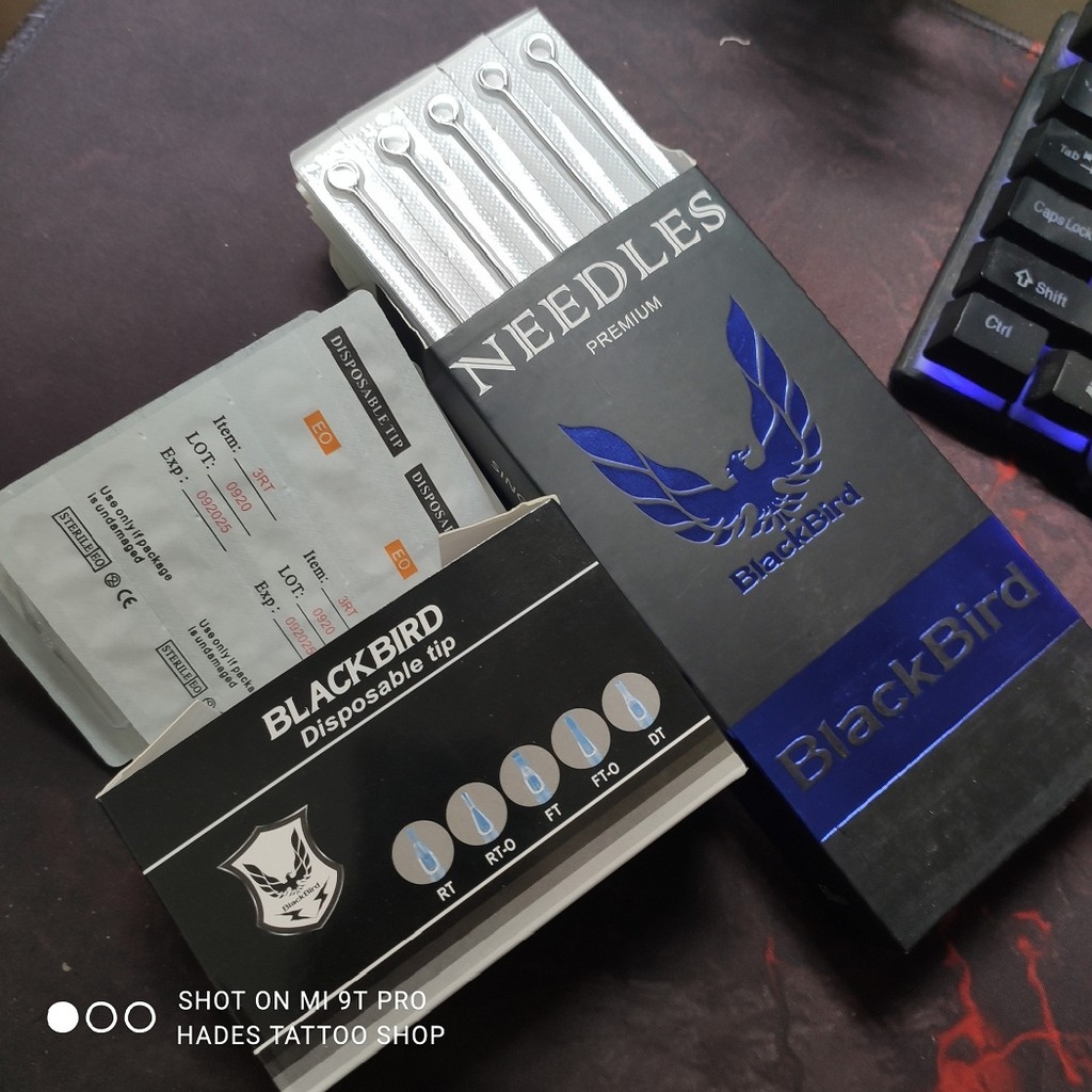 Bộ kim xăm + ngòi 7rl black bird đi nét