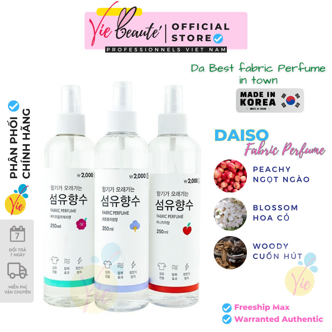 Xịt thơm quần áo hàn quốc quốc dân fabric perfume hàng chính hãng 250ml