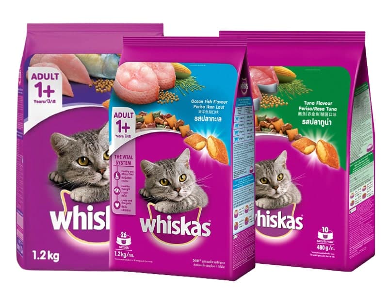 Thức Ăn Hạt Whiskas cho Mèo mọi lứa tuổi 1.2kg