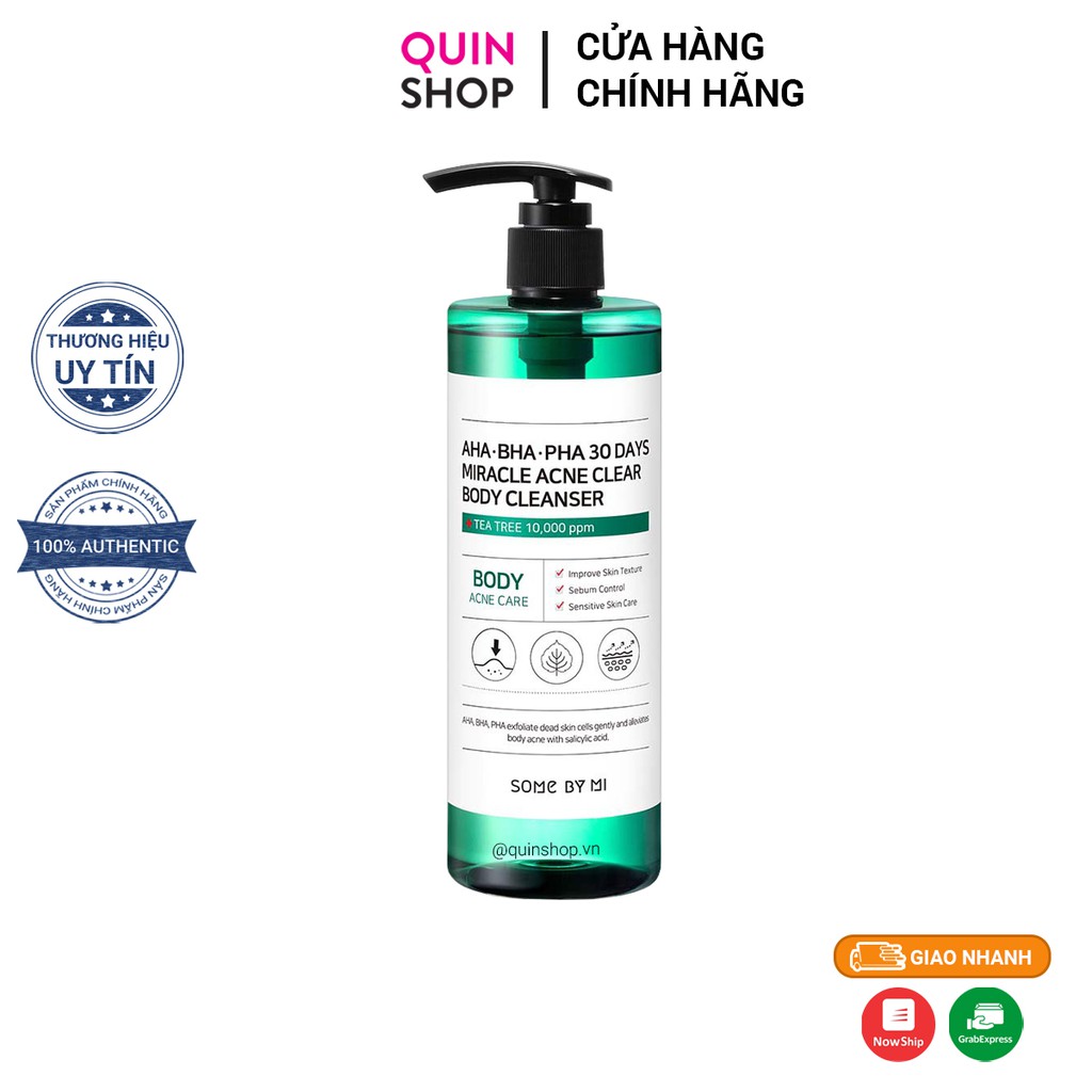 HCMSữa Tắm Giảm Mụn Lưng Some By Mi AHA BHA PHA 30 Days Miracle Acne Clear