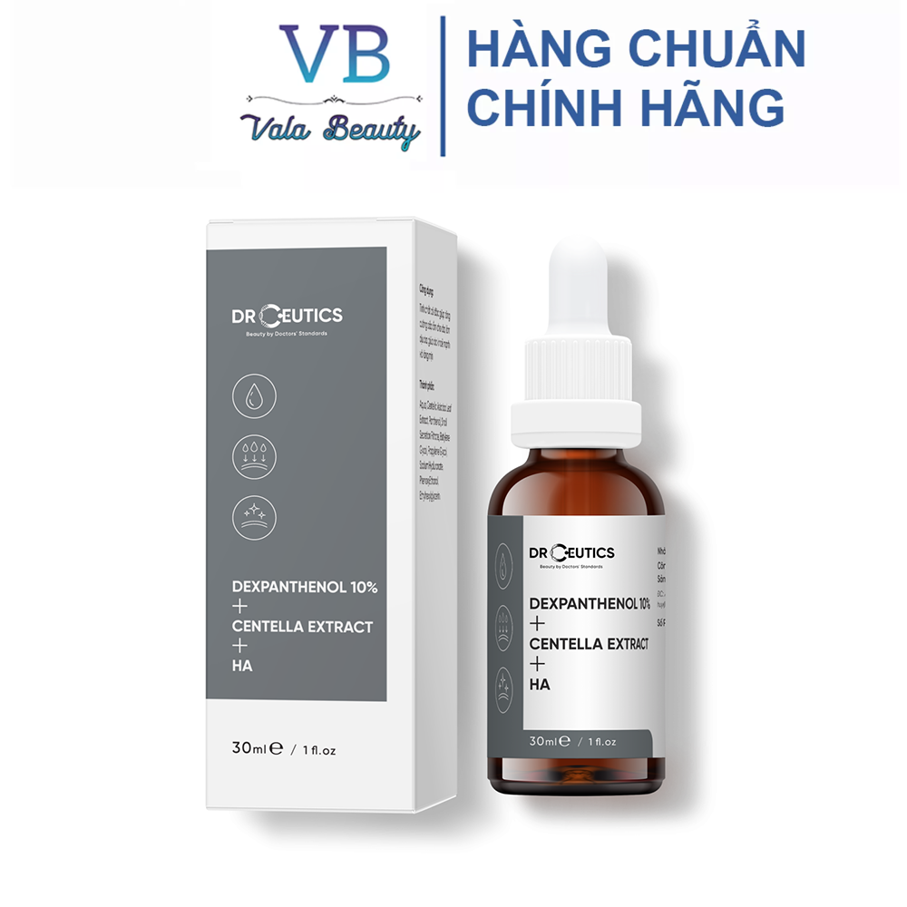 Serum B5 Phục Hồi Da DrCeutics Dexpanthenol 10% + Centella Extract + HA Vala Beauty Tái Tạo Da Dưỡng Ẩm Da Mặt