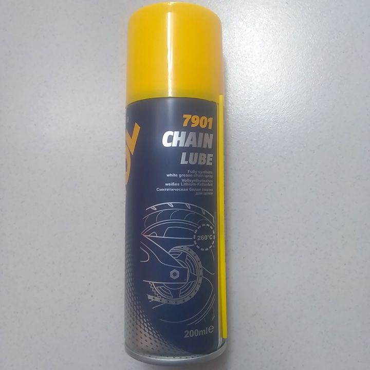 CHAI XỊT DƯỠNG SÊN SIÊU BÁM DÍNH HIỆU MANNOL 7901, 200ml (Chain Lube 7901, 200ml)