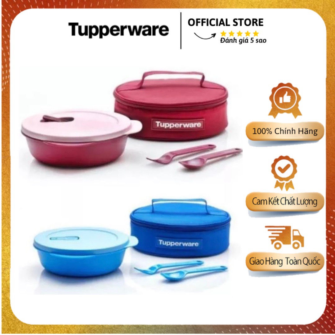 Bộ hộp cơm chia ngăn Tupperware Crystalwave Lunch Set Dùng được lò vi sóng - Tupperware Mall Chợ Lớn