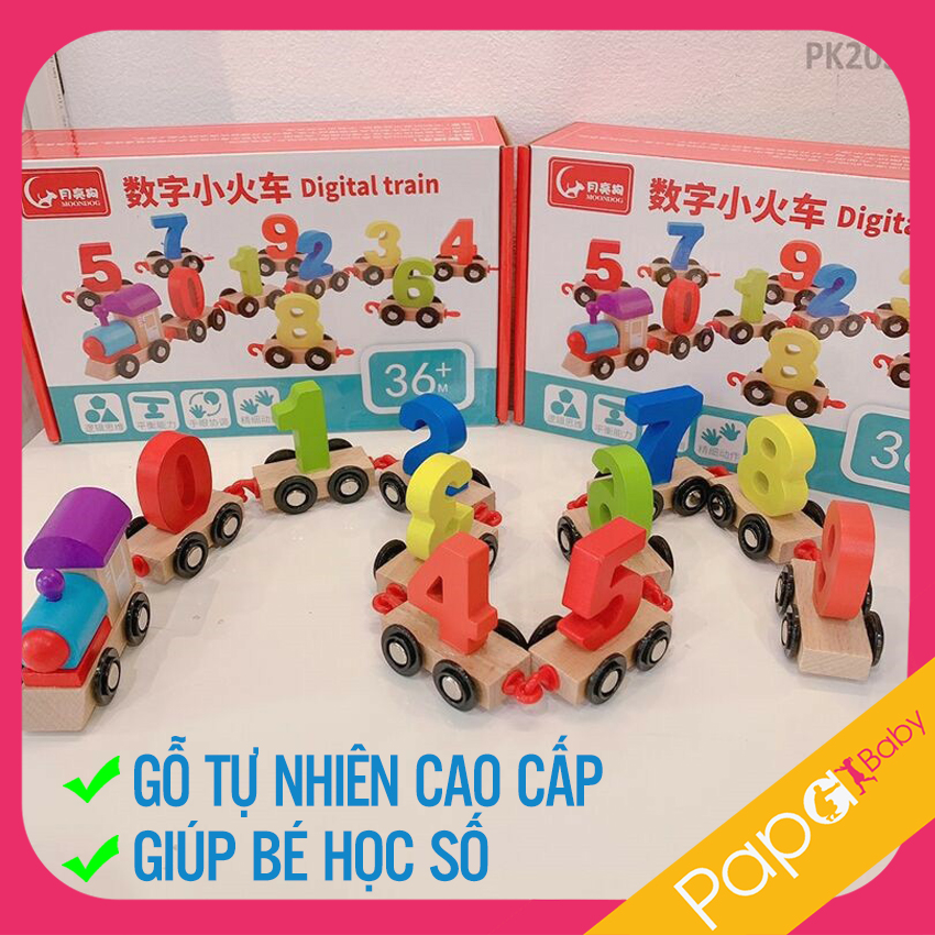 Đồ chơi gỗ đoàn tàu số học - chất liệu gỗ cao cấp, giúp bé học số nhanh chóng - tàu xe lửa số học, đồ chơi thông minh, đồ chơi trí tuệ số học, đồ chơi trẻ em tư duy, đồ chơi gỗ, doan tau so hoc