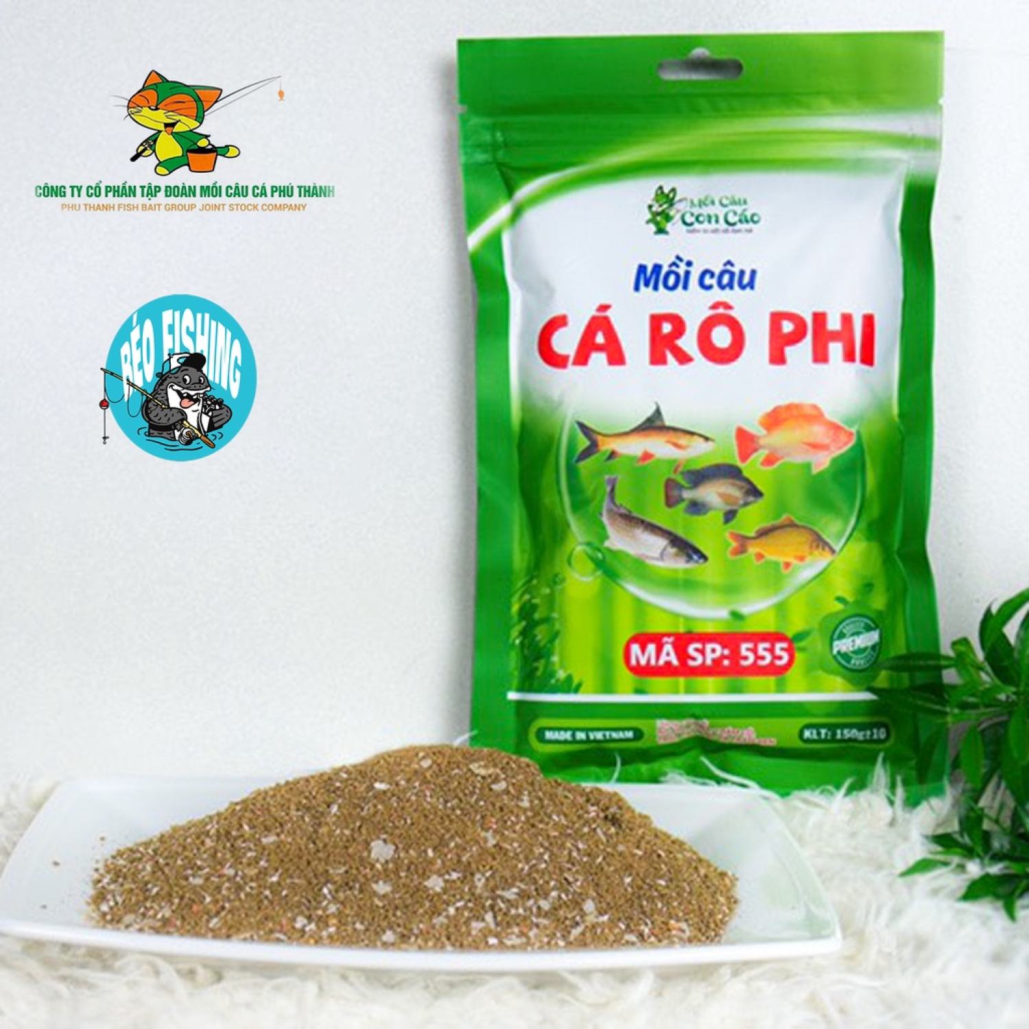 Mồi câu cá phú thành chuyên cá rô phi 150g mã 555