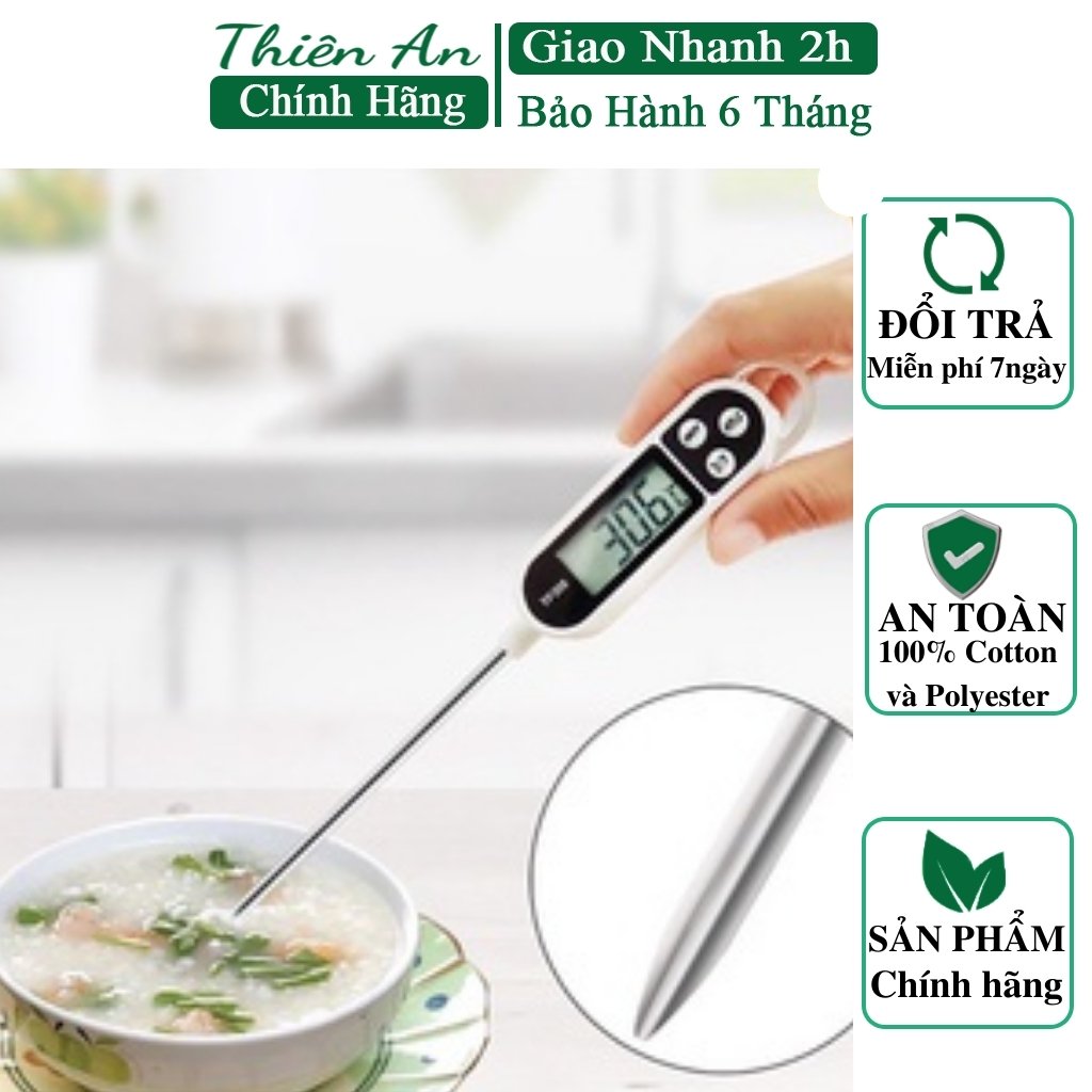 Nhiệt kế dạng que đo nước pha sữa và thức ăn, que nhiệt kế phòng bếp siêu chuẩn