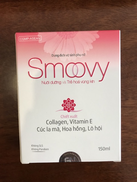 Smoovy Dung dịch vệ sinh phụ nữ không xà phòng – Giúp thơm hồng, hết khô hạn âm đạo(chai 150ml)