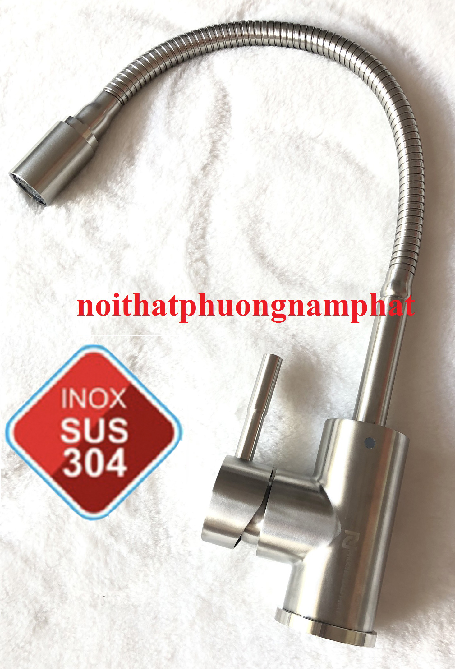 [TIỆN LỢI BẺ ĐƯỢC MỌI VỊ TRÍ] Vòi Rửa Chén Bát Nóng Lạnh Inox 304 Cần Bẻ Lò Xo ĐẦU INOX quay 360 độ dùng cho 2 hộc chậu N4022 và 2 dây