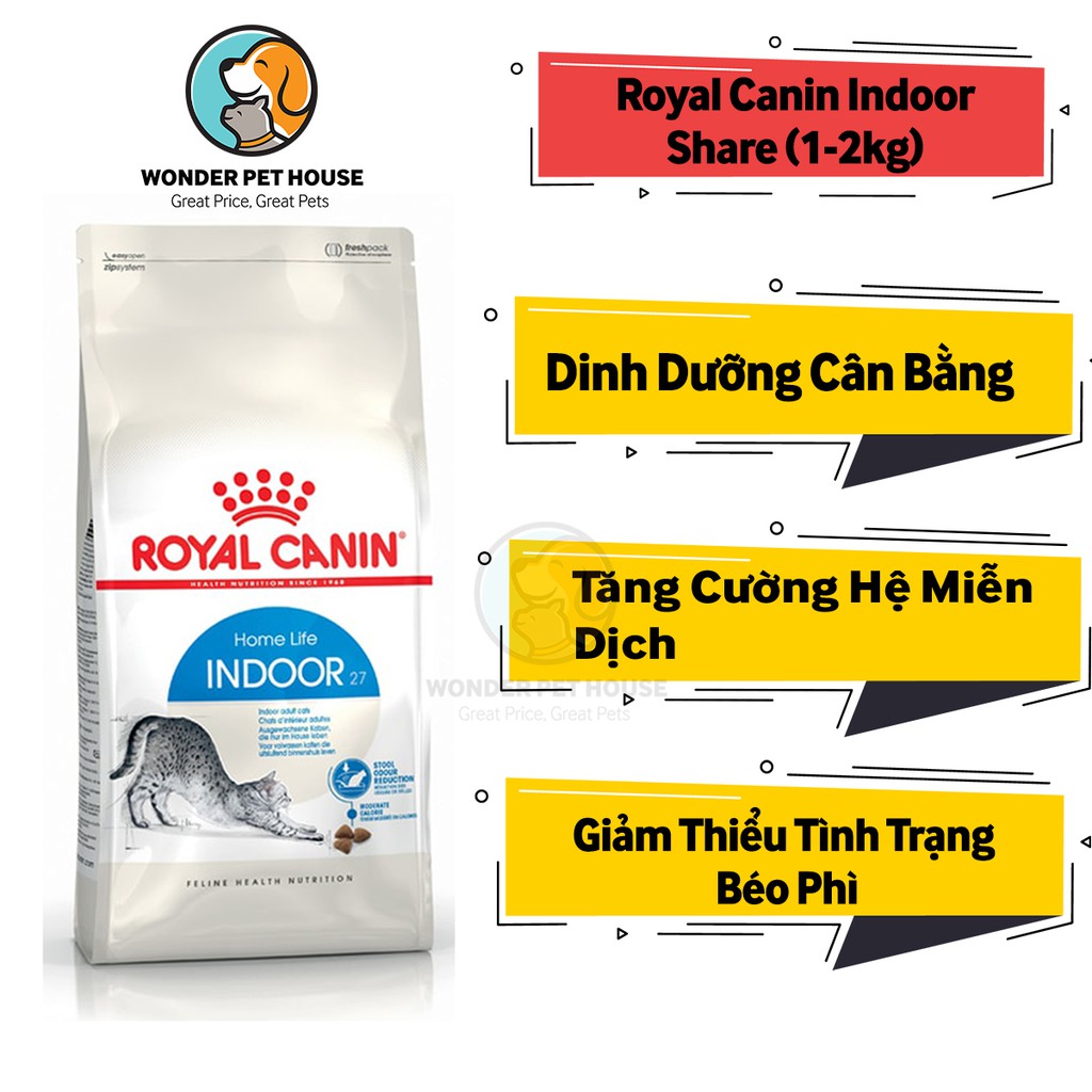 Hạt khô Royal Canin Indoor Cho Mèo - Thức ăn dinh dưỡng cho mèo trưởng thành