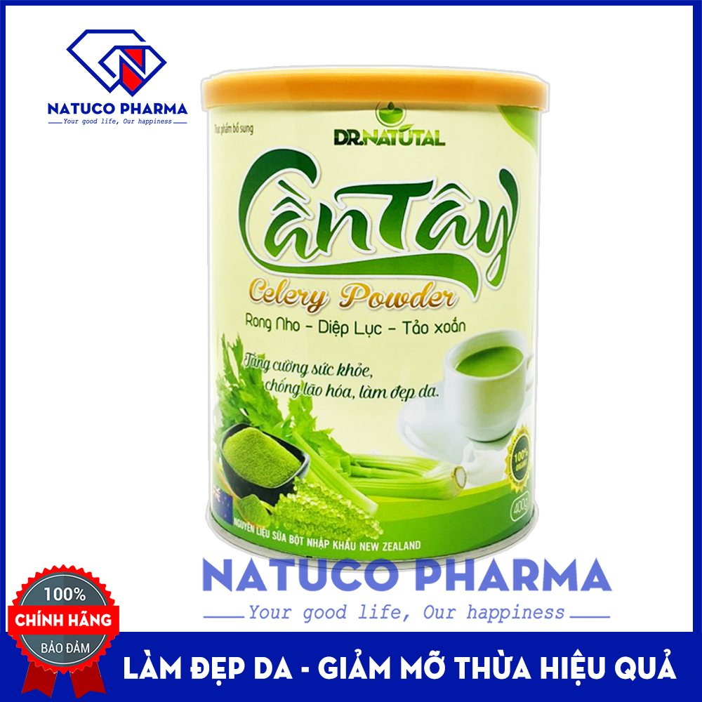 Sữa bột Cần Tây Rong Nho Diệp Lục Tảo Xoắn Cá Tuyết - giúp giảm cân, làm đẹp da, bổ sung chất xơ, thanh lọc cơ thể