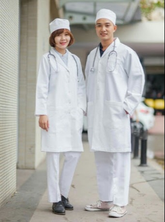Áo blouse bác sĩ nữ tay dài