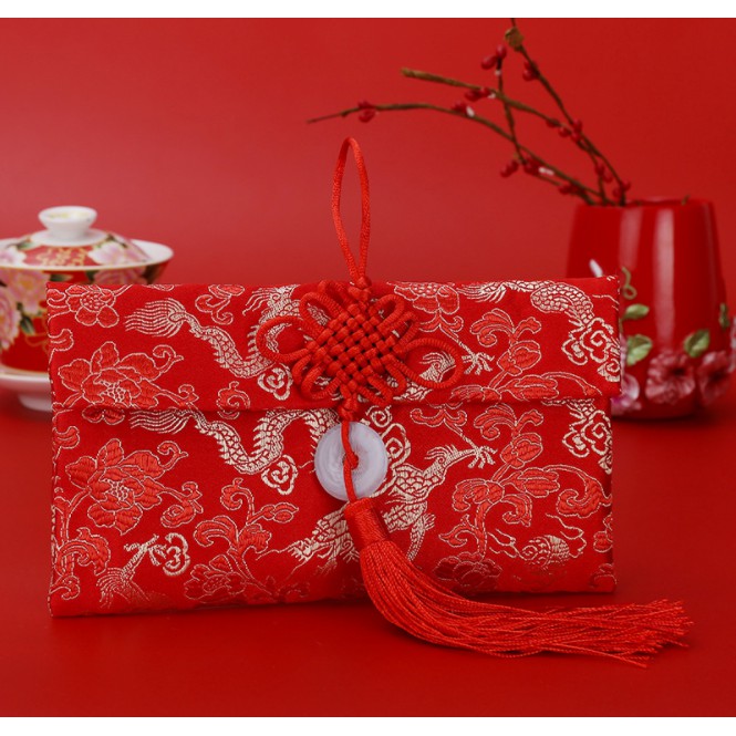 Bao Lì Xì Vải Gấm Nhiều Hoa Văn Cao Cấp Cưới Hỏi Nạp TàiNgày Tết