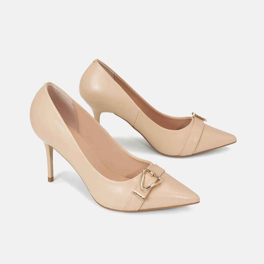 Giày cao gót nữ 9cm thời trang juno giày cao gót pump phối khoá trang trí cg09165