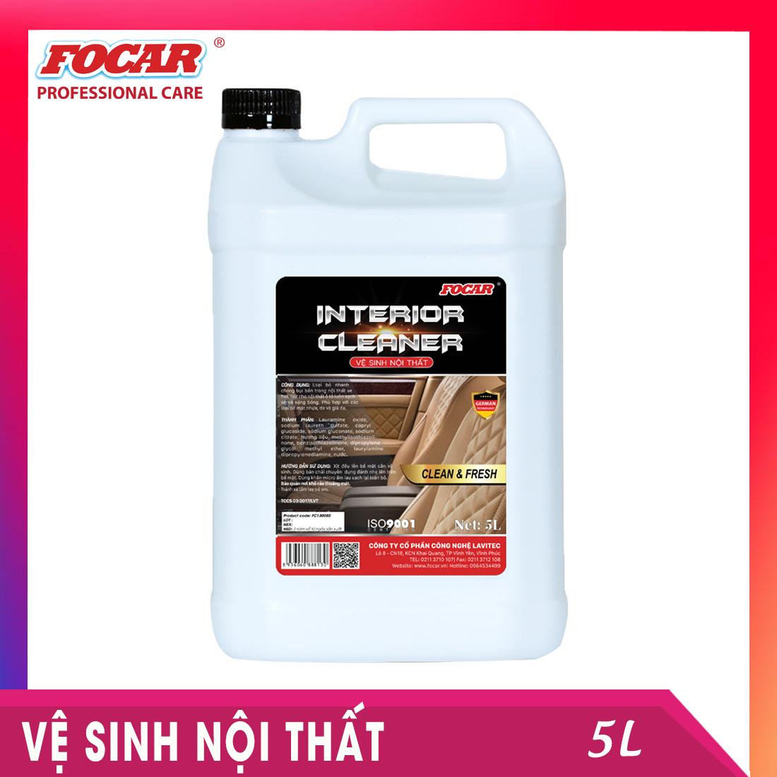 Dung dịch vệ sinh nội thất ô tô chuyên dụng Focar Interior cleaner 5L