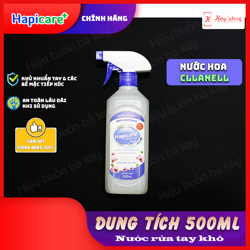 Dung dịch kháng khuẩn Hapicare+ cho khả năng kháng khuẩn, dạng xịt phun sương