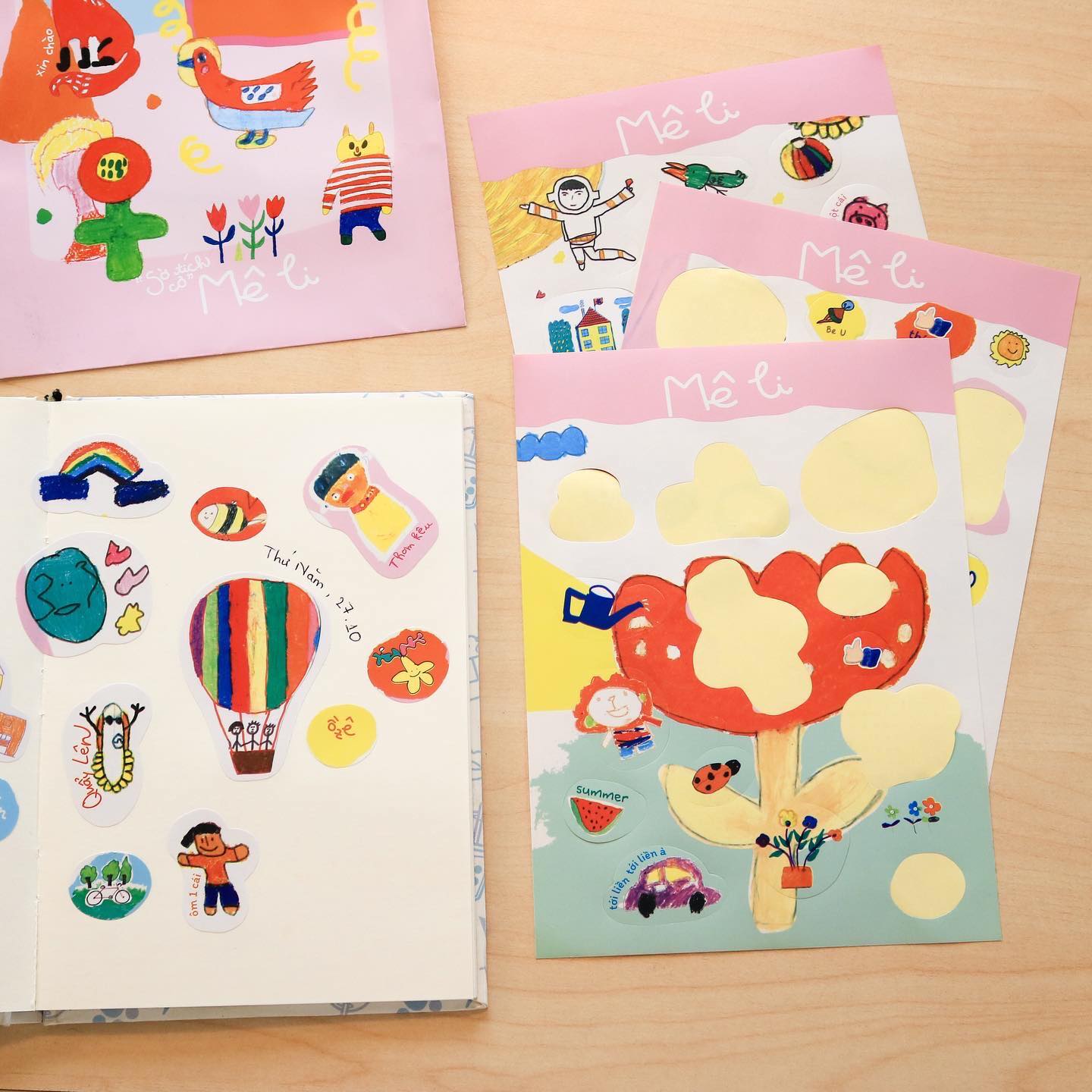 Sticker cute nhiều hình độc đáo
