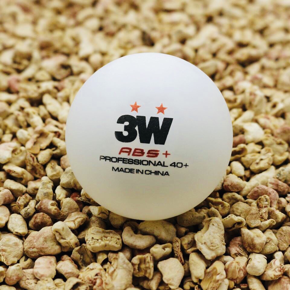Quả Bóng Bàn Luyện Tập Thi Đấu 3W 40+ 2 Sao Độ Cứng Cao Tròn Đều Túi 100 Quả, Banh Bóng Bàn Chính Hãng